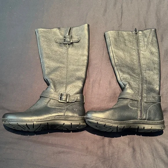 BOC Black Leather snow Women's Boots preowned non smoking home great shape - Picture 5 of 8